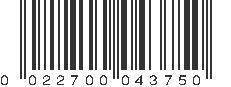 UPC 022700043750