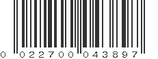 UPC 022700043897