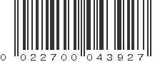 UPC 022700043927