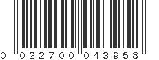 UPC 022700043958