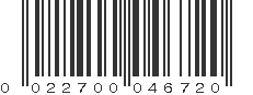 UPC 022700046720