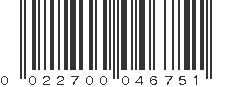 UPC 022700046751