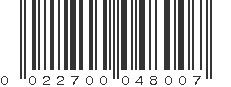 UPC 022700048007