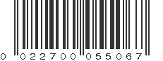 UPC 022700055067