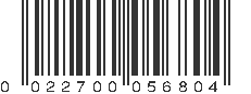 UPC 022700056804