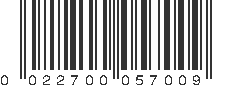 UPC 022700057009