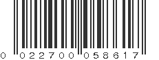 UPC 022700058617