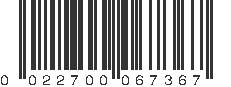 UPC 022700067367