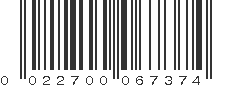 UPC 022700067374