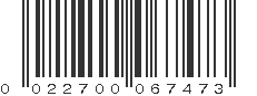 UPC 022700067473