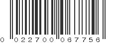 UPC 022700067756