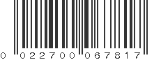 UPC 022700067817