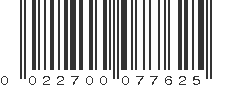 UPC 022700077625