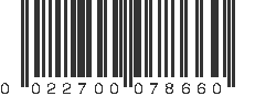 UPC 022700078660