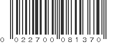 UPC 022700081370