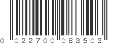 UPC 022700083503