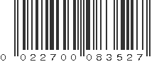 UPC 022700083527