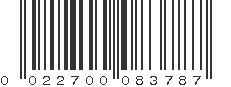 UPC 022700083787