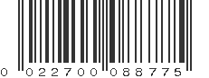 UPC 022700088775