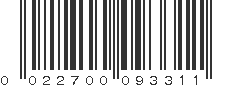 UPC 022700093311