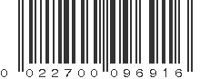 UPC 022700096916