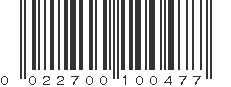 UPC 022700100477