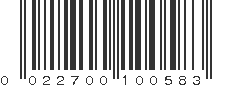 UPC 022700100583