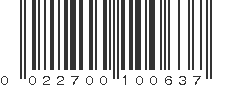 UPC 022700100637