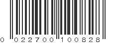 UPC 022700100828