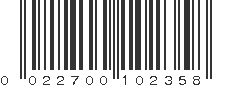 UPC 022700102358