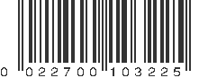 UPC 022700103225