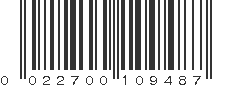 UPC 022700109487