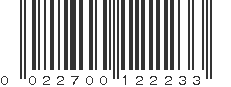 UPC 022700122233