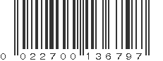 UPC 022700136797