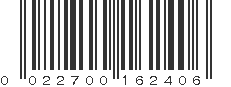 UPC 022700162406