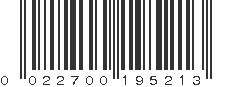 UPC 022700195213