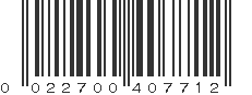 UPC 022700407712