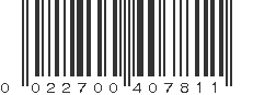 UPC 022700407811