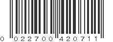 UPC 022700420711