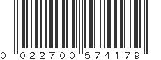 UPC 022700574179