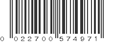 UPC 022700574971