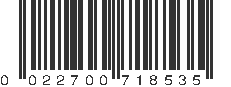 UPC 022700718535