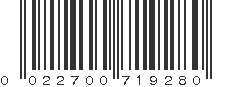 UPC 022700719280