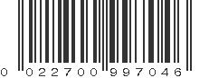 UPC 022700997046