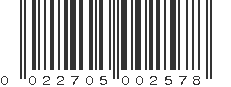 UPC 022705002578