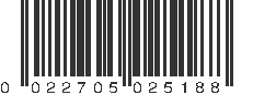 UPC 022705025188