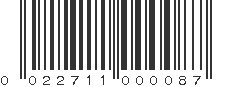 UPC 022711000087