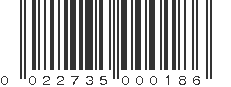 UPC 022735000186