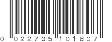 UPC 022735101807