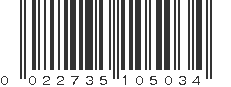 UPC 022735105034